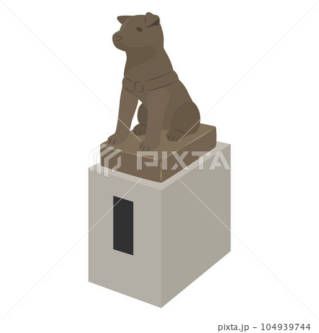 ハチ公像のイラスト 104939744