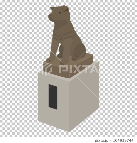 ハチ公像のイラスト 104939744