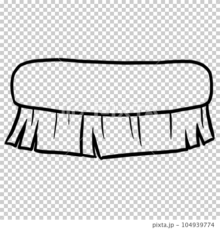 bed of vintage color icon, outline style 104939774