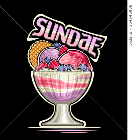 Vector logo for Sundae 104940906