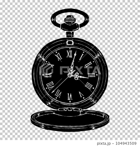 pocket watch/silhouette 104943509