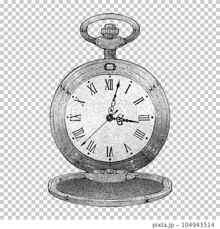 懐中時計／モノクロ 104943514