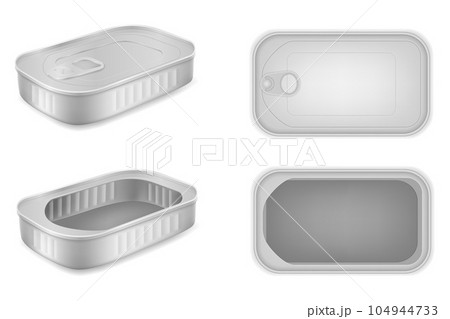 metal rectangular jar for products vector illustration 104944733