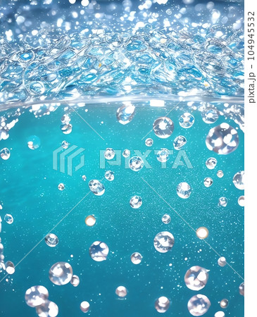 水と宝石のコラボ　AI 104945532