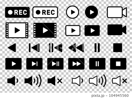 簡單的音頻圖標集 104945560