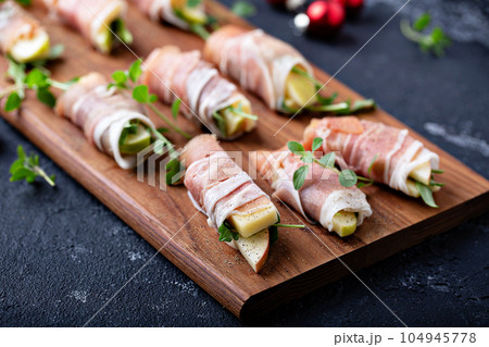 Christmas or New Year party appetizer 104945778