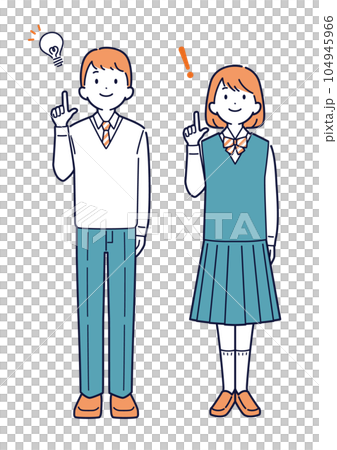 Male and female students who had a problem-solving method _ whole body 104945966