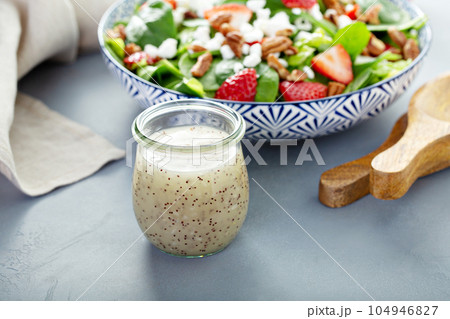 Poppy seed salad dressing Poppy seed salad dressing 104946827