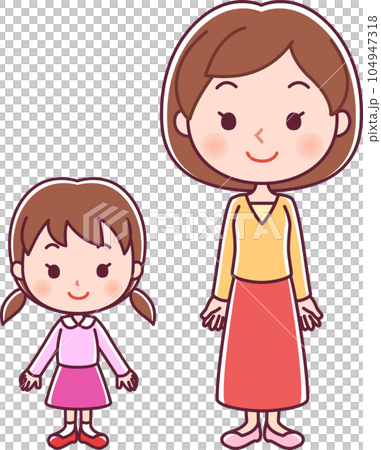 女孩和女人插畫 104947318