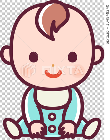かわいい赤ちゃんのイラスト 104948240