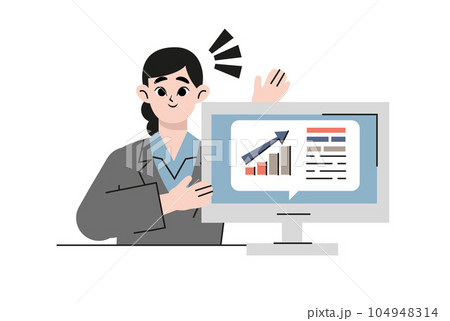 Programmers, coders or businesspeople analysing data, chart, graphics, infographics at website, young woman with laptop show presentation, people discussing graphic analytics, statistics, infocharts. Programmers, coders or businesspeople analysing data, chart, graphics, infographics at website, young woman with laptop show presentation, people discussing graphic analytics, statistics, infocharts. 104948314