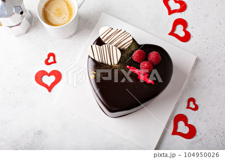 Dark chocolate Valentines day cake Dark chocolate Valentines day cake 104950026