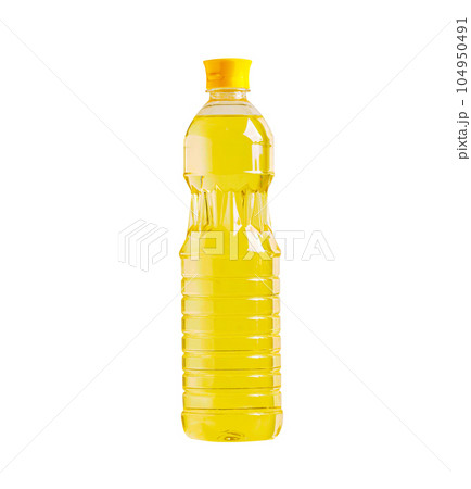 Vegetable oil glass bottle isolated on white background with clipping path, organic healthy food for cooking. Vegetable oil glass bottle isolated on white background with clipping path, organic healthy food for cooking. 104950491