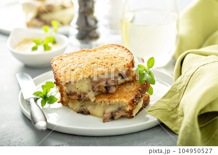 Mushroom grilled cheese 104950527