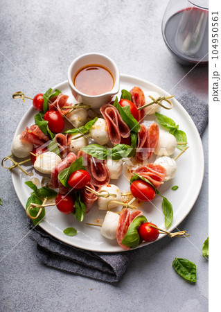 Appetizer antipasto skewers Appetizer antipasto skewers 104950561