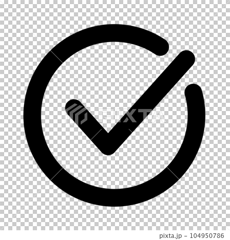 Check box circle / determination mark 104950786