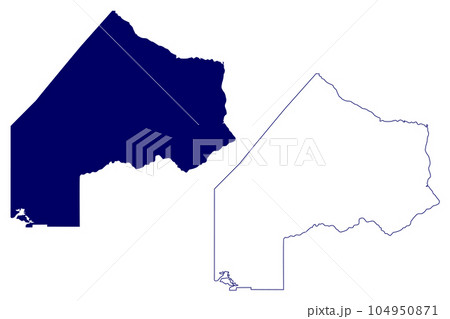 Kenora District (Canada, Ontario Province, North America) map vector illustration, scribble sketch Kenora map 104950871