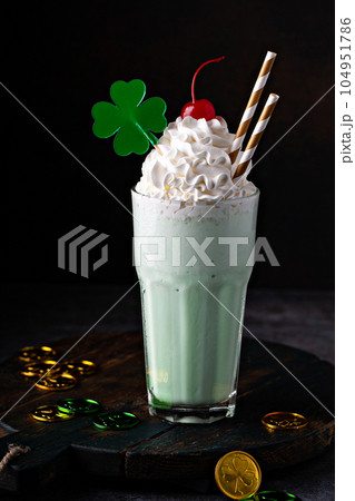 Shamrock shake for Saint Patricks day 104951786