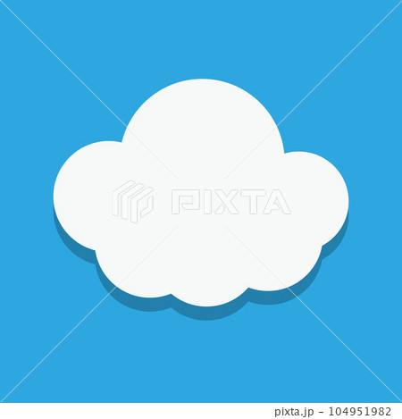 青い空に浮かぶ白い雲。ベクター。 104951982