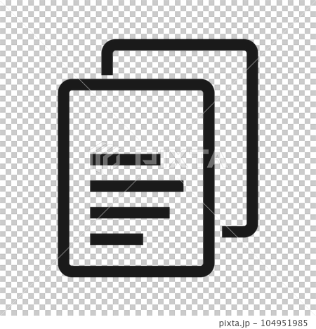 シンプルなファイルコピーアイコン。ベクター。 104951985