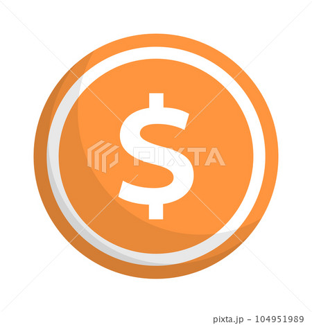 ドル通貨 オレンジ色 104951989