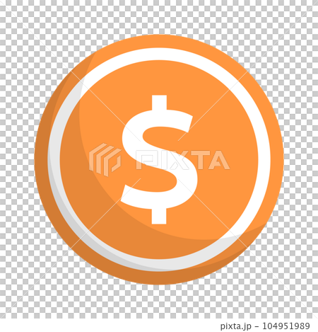ドル通貨 オレンジ色 104951989