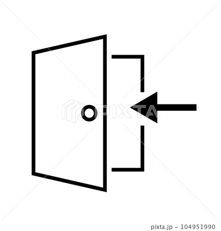 シンプルなドアの入室アイコン 104951990