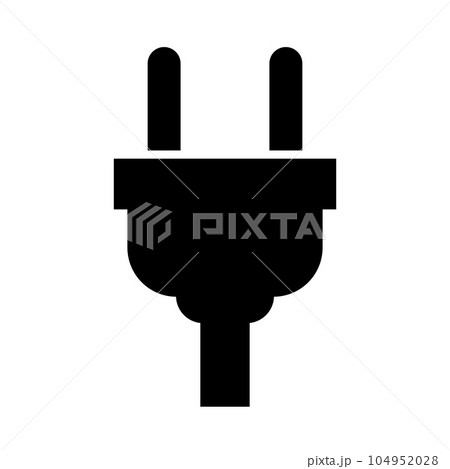 コンセントプラグ シルエット 104952028