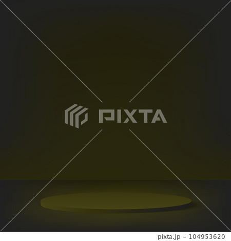 3d dark green color podium and minimal dark green color wall scene. 3d podium minimal abstract background. Vector 104953620