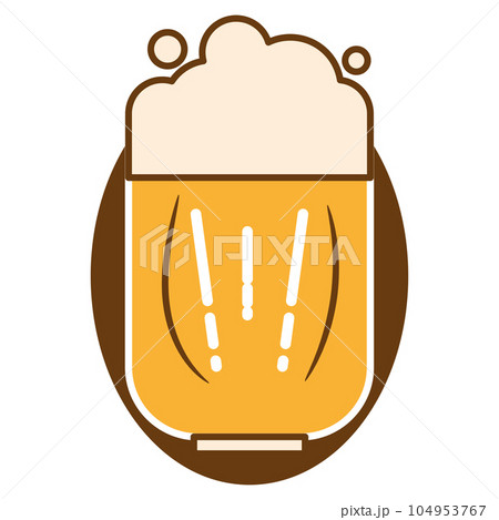 Isolated colored beer glass with foam icon Vector 104953767