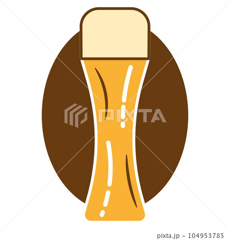 Isolated colored beer glass with foam icon Vector 104953785