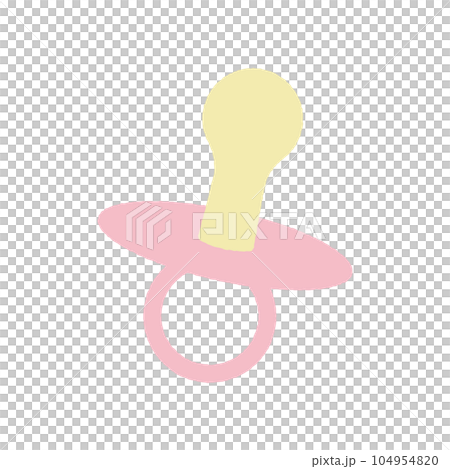 赤ちゃん用 おしゃぶりのシンプルなイラスト素材 赤ちゃん用 おしゃぶりのシンプルなイラスト素材 104954820