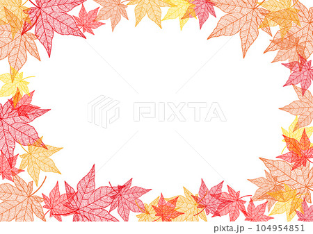 カラフルな紅葉のフレーム 104954851