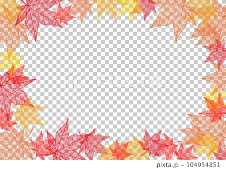 カラフルな紅葉のフレーム 104954851