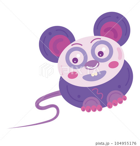 Isolated colored cute mouse animal character Vector 104955176