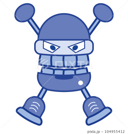 Isolated colored robot toy character icon Vector Isolated colored robot toy character icon Vector 104955412