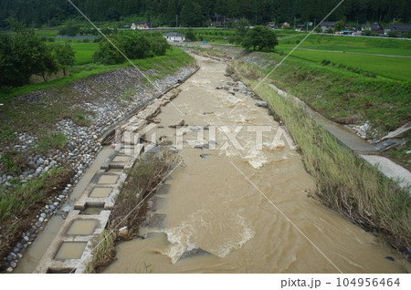 大雨に見舞われた白岩川のその後 白岩橋周辺 大雨に見舞われた白岩川のその後 白岩橋周辺 104956464