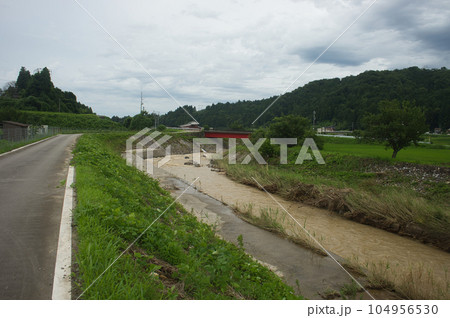 大雨に見舞われた白岩川のその後 白岩橋周辺 大雨に見舞われた白岩川のその後 白岩橋周辺 104956530