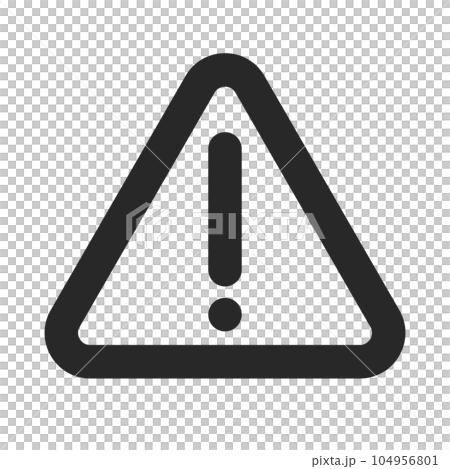 簡單的三角形注意圖標。警告或危險。向量。 104956801