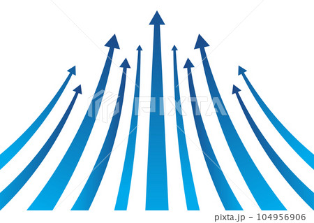 ブルーの矢印のビジネスイメージ素材 ブルーの矢印のビジネスイメージ素材 104956906