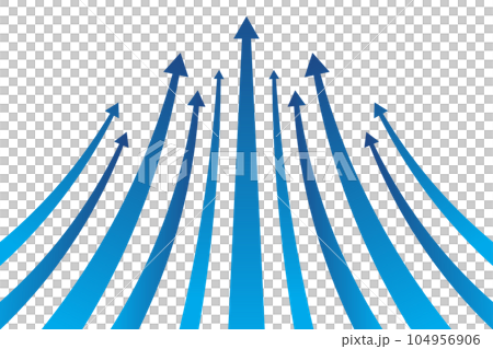 ブルーの矢印のビジネスイメージ素材 ブルーの矢印のビジネスイメージ素材 104956906