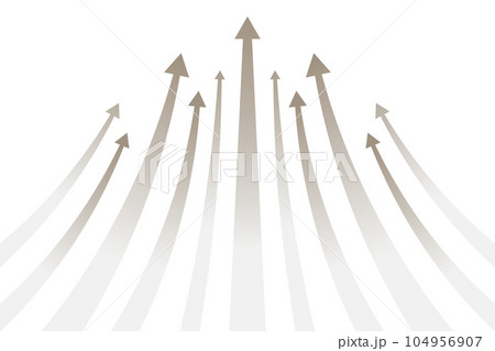 シルバー矢印のビジネスイメージ素材 シルバー矢印のビジネスイメージ素材 104956907
