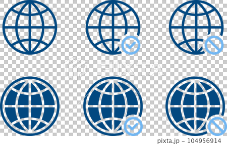 2色のインターネットのマークセット 104956914