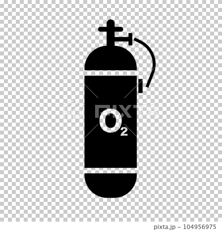 Oxygen cylinder silhouette icon. industrial gas. vector. Oxygen cylinder silhouette icon. industrial gas. vector. 104956975