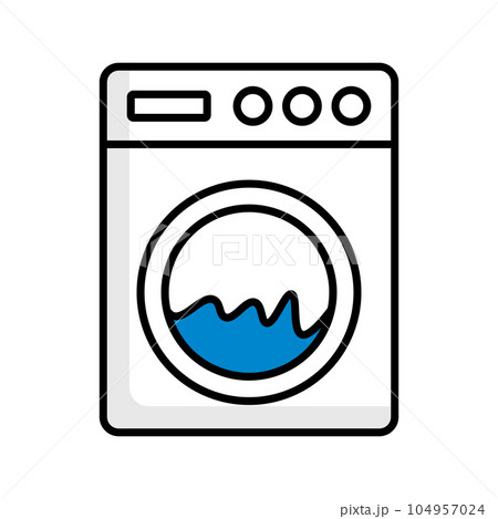 洗濯機のアイコン。ランドリーのアイコン。ベクター。 104957024