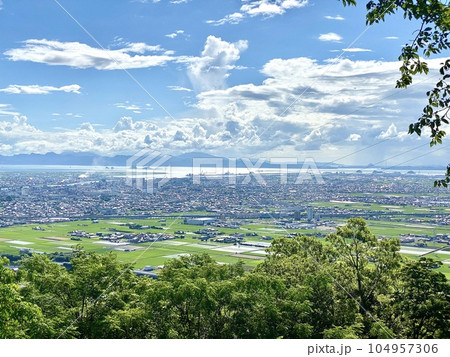 熊本県八代市 八代平野と市街地の光景 熊本県八代市 八代平野と市街地の光景 104957306