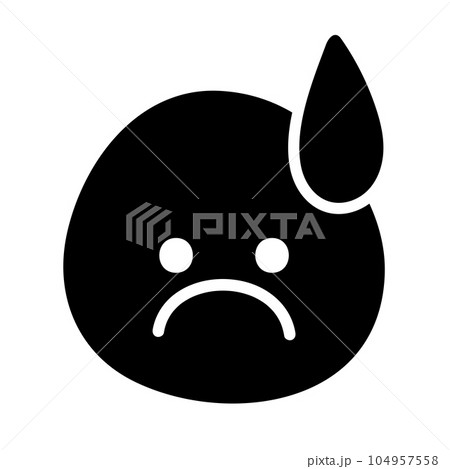 Sad feeling facial emotion face 104957558