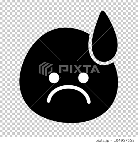 Sad feeling facial emotion face 104957558