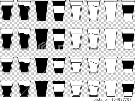 單色果汁的矢量插圖集 單色果汁的矢量插圖集 104957797