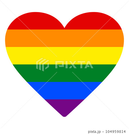 レインボーカラーのハート(LGBT) レインボーカラーのハート(LGBT) 104959814